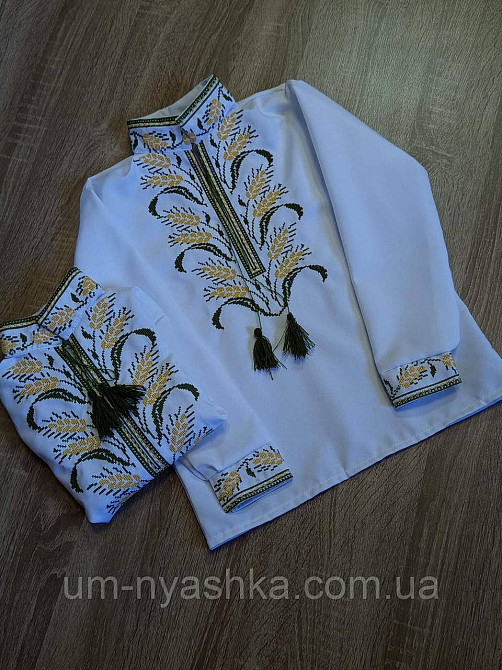 Хлопчача натуральна вишиванка "Колоски" 104-164 Кривий Ріг - фото 2