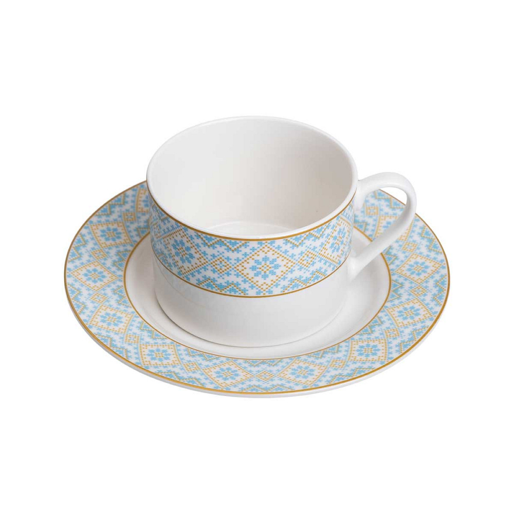 Чашка порцелянова з орнаментом 250 мл, біла HP-7-741 Коломыя - изображение 2