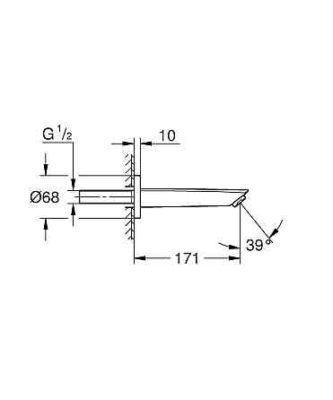 Вилив для ванни Grohe Eurosmart (134482433) ( 17011 ) Харків