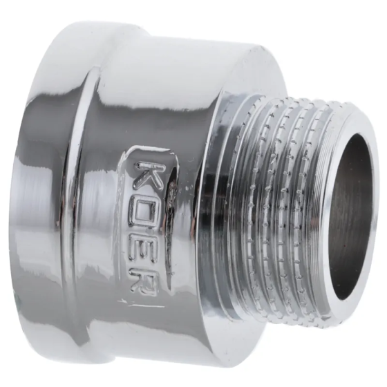 Перехідник (коннектор) 3/4 "х1" (хром) Koer KF.A0810.CHR (KF0136) Київ