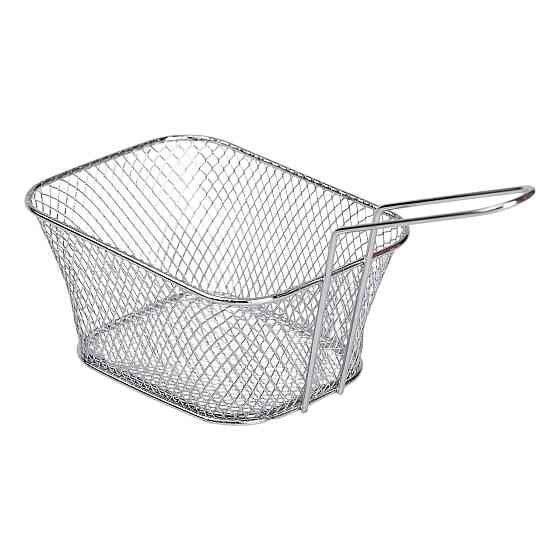 Zhongjing Кошик сервірувальний для картоплі фрі та снеків 14×10×6 см Сріблястий HP-19-8 Киев