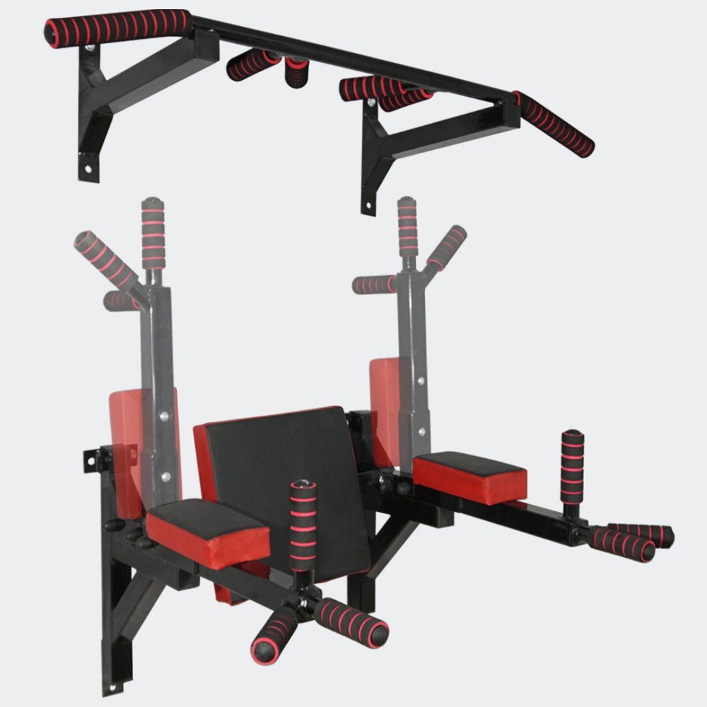 Комплект турнік бруси і прес настінні підйомні складні для дому Білий Київ - фото 5