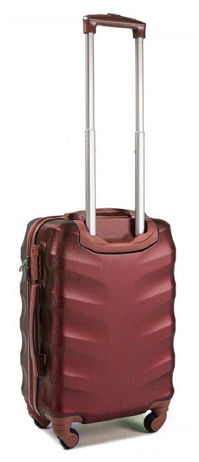 Чемодан пластиковый WINGS 402 малый бордовый Киев - изображение 3