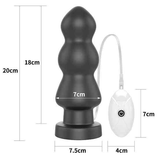 Анальна пробка - King-Sized Vibrating Anal Rigger 7.8" Sex Aura Київ
