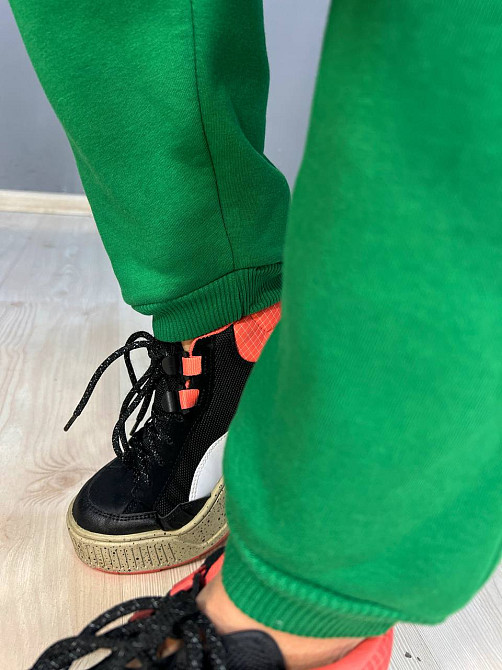 Штани жіночі Pepper&mint 24-13 спортивні джоггери резинка на талії утеплені зелені, зелений, L Київ - фото 16