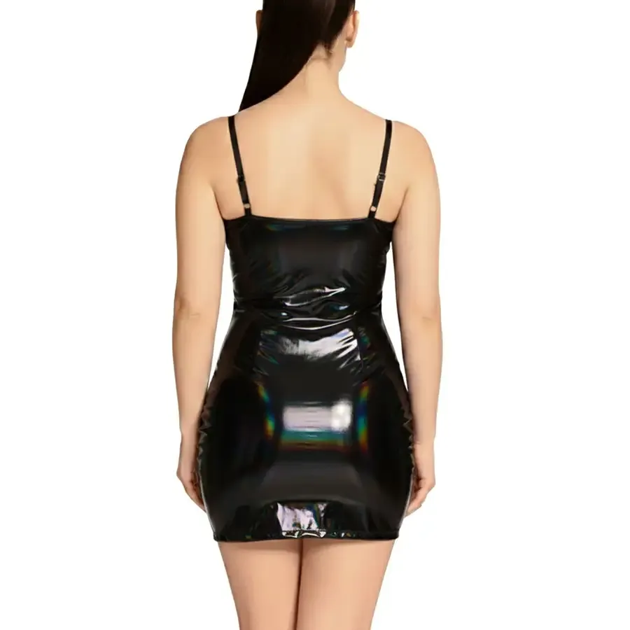 Лакована сукня Art of Sex - Demeter, колір чорний з ефектом голограми, розмір M Львов - изображение 2