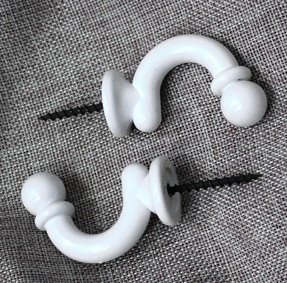 Гачки для підхватів (009кр) набір 2 шт Білий (83-013) Київ - фото 1