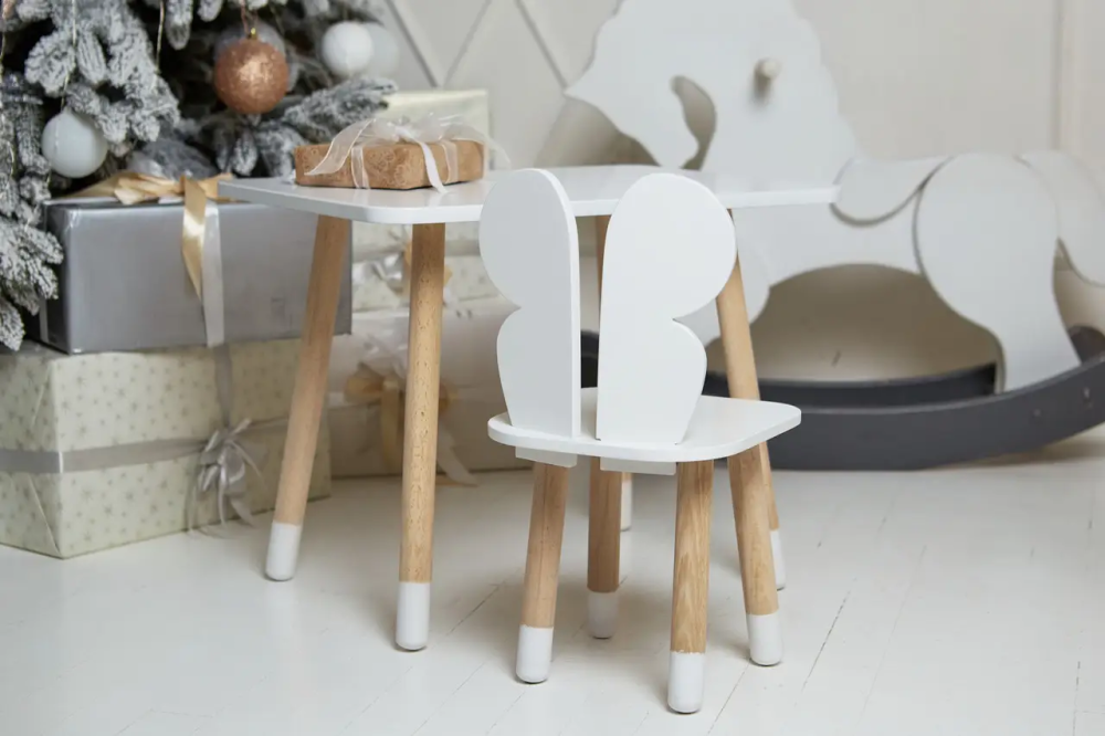 Детский прямоугольный столик (Белый) и стульчик Бабочка (Белая) Винница - изображение 5