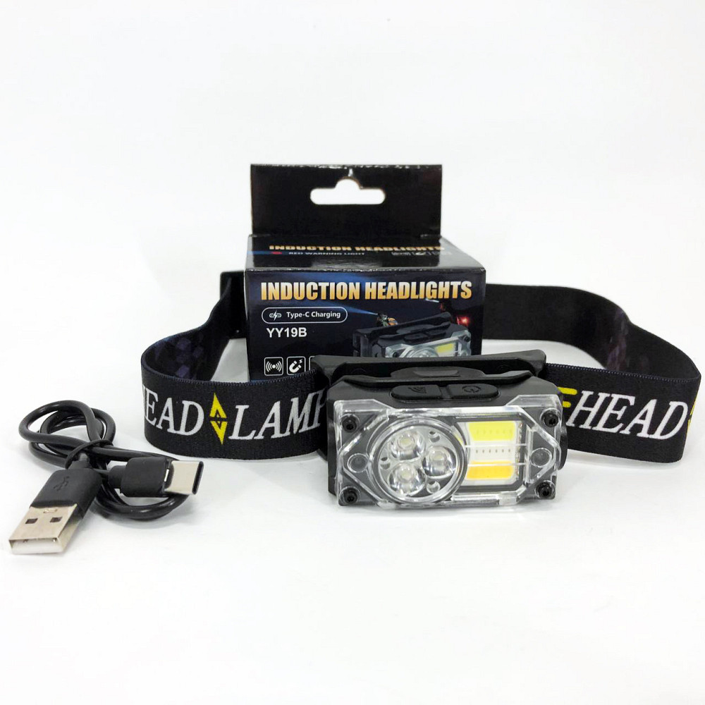 Led headlamp налобный фонарь YY-19B-3SMD+2COB(white+yellow+red), Фонарик налобник DW-44 Львов - изображение 3