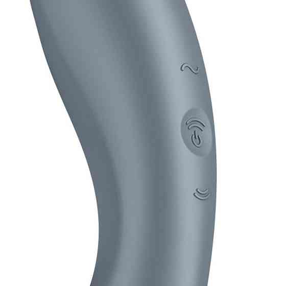 Вакуумний стимулятор з вібрацією Satisfyer Curvy Trinity 1 Bluegrey, іграшка 3в1 Sex Aura Київ