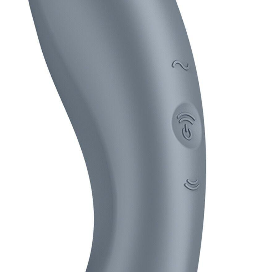 Вакуумний стимулятор з вібрацією Satisfyer Curvy Trinity 1 Bluegrey, іграшка 3в1 Sex Aura Київ - фото 3