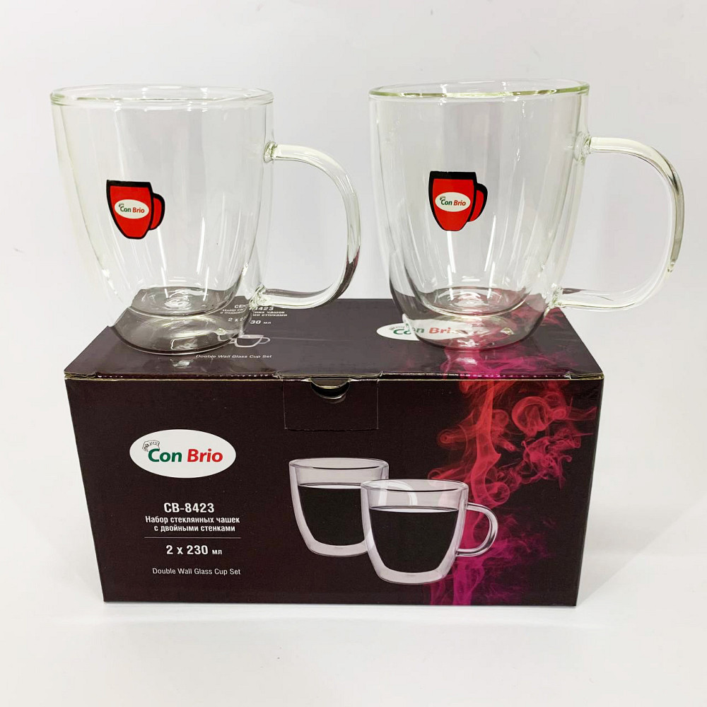 Набор чашек с двойным дном Con, Набор чашек для кофе с двойным дном Кружка RJ-36 Львов - изображение 9