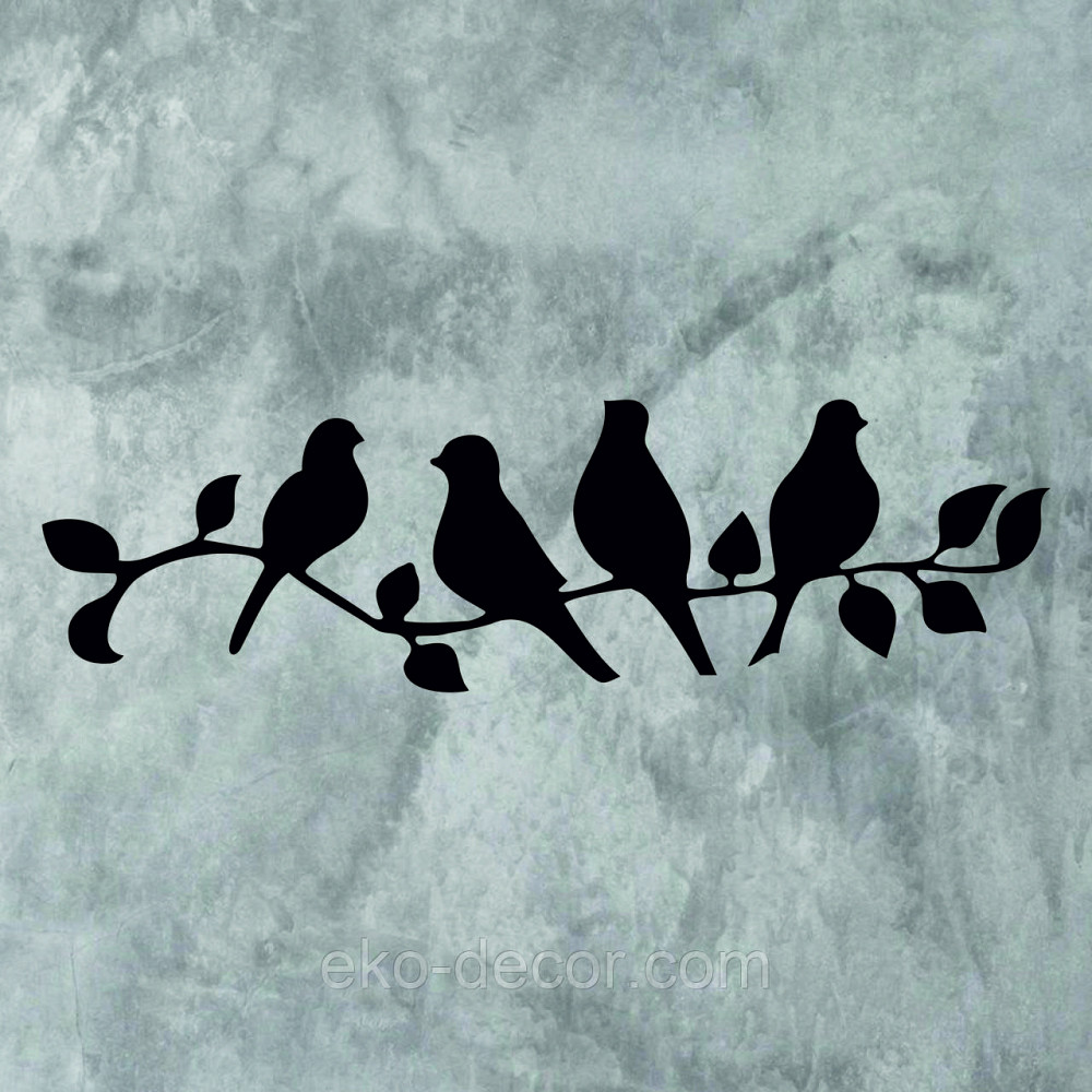 Декоративне настінне Панно  «Птахи» , Декор на стіну 90*26 см, Чорний Київ - фото 9