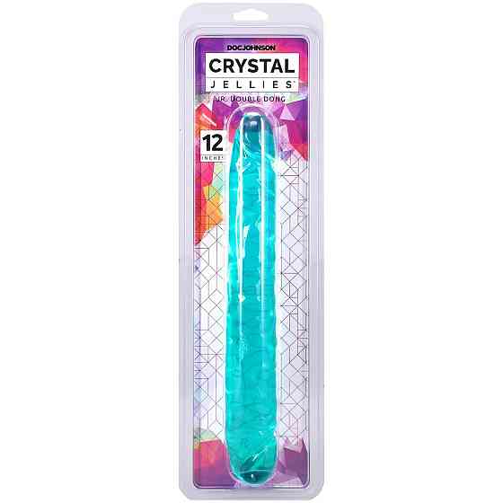 Фаллоимитатор двусторонний Doc Johnson Crystal Jellies 12