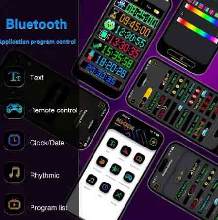 Гнучка LED панель/екран під скло авто Bluetooth (120 x 595 мм) Харків