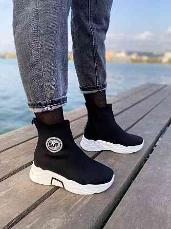 No brend Кросівки жіночі Q-7 чорні (весна-літо, сітка) (3172) Коломия