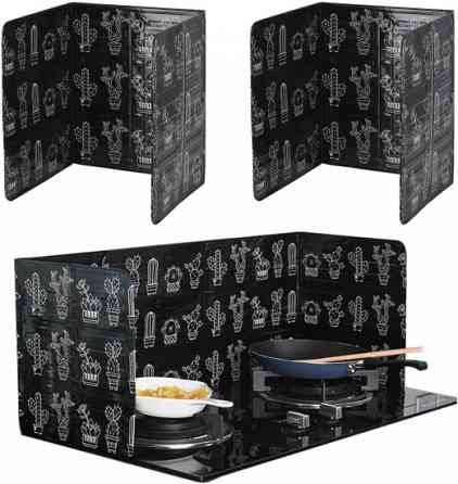 Захисна складана панель екран фольга для газової плити від бризків Кактуси Вінниця