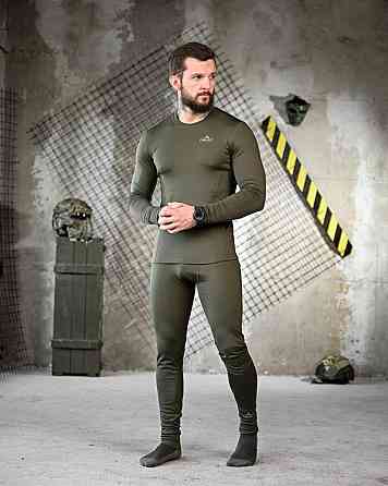 Термобелье олива мужское Vaude штаны и кофта облегающее Одесса