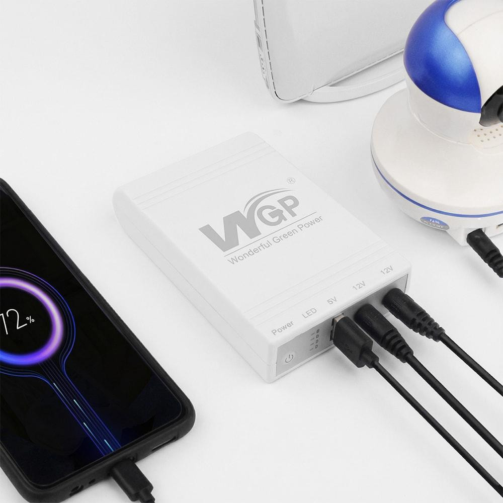 Джерело безперебійного живлення Mini UPS WGP UPS103C 16000mAh 5V/12V/12V, Li-ion 4*4Ah, для роутера та оптичного терміналу Київ - фото 11