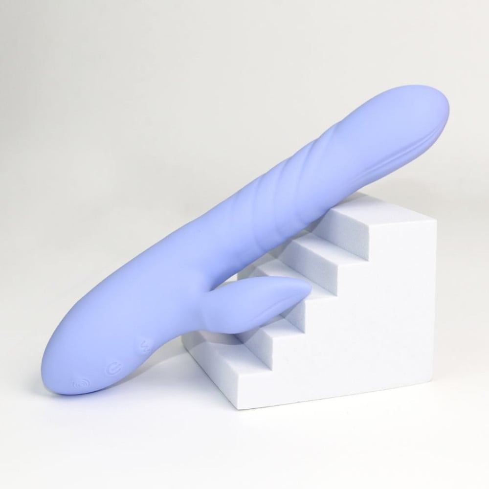 Вибратор кролик с ротацией и фрикциями Sweet Em лавандовый Sex Aura Киев - изображение 4