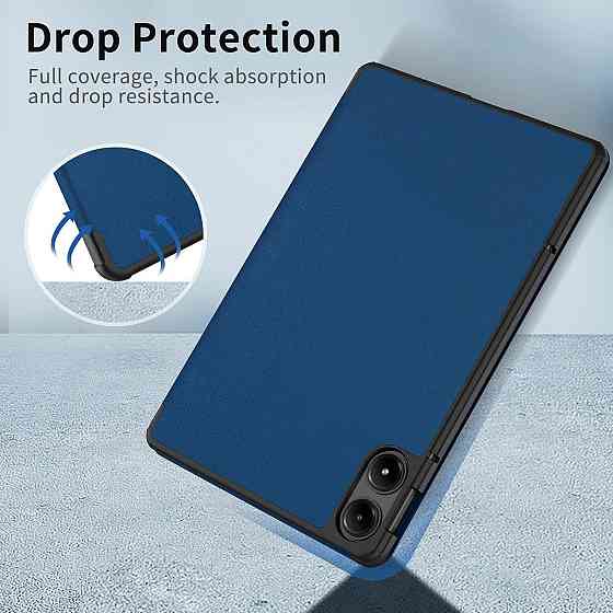 Чохол EasyAcc для Redmi Pad Pro 12.1 / Xiaomi Poco Pad 12.1 2024, захисний чохол з ультратонкої штучної шкіри з функцією підставки Дніпро