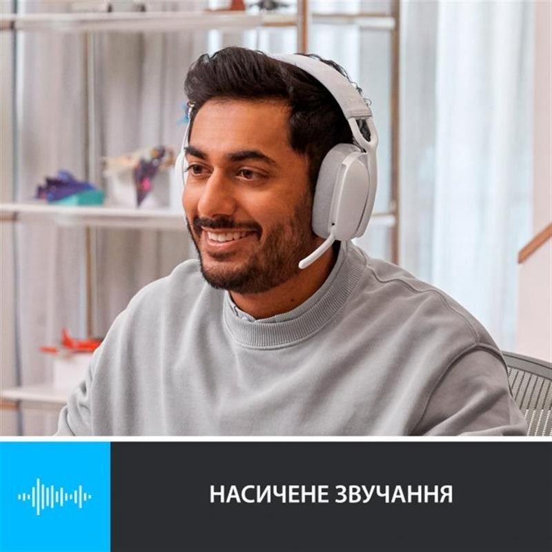 Bluetooth-гарнітура Logitech Zone Vibe 100 Wireless OffWhite (981-001219) Білий Харків - фото 15
