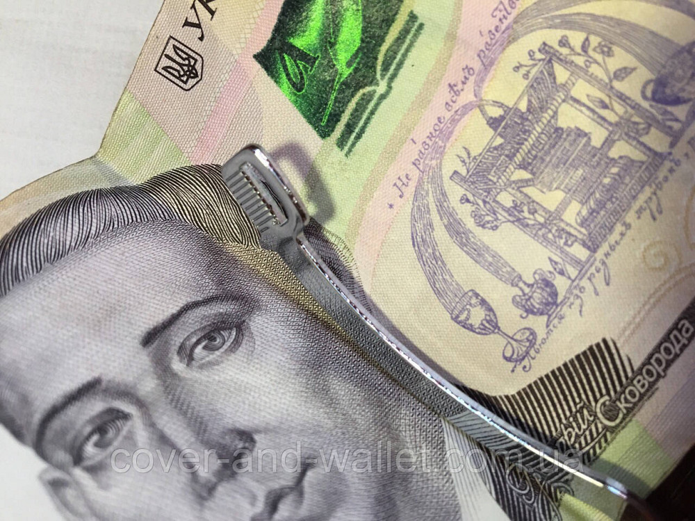 Затискач для купюр з прозорим вікном на магнітах (коричневий) Київ - фото 8