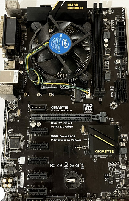 Материнская плата GIGABYTE GA-H110-D3A + процессор. Харьков - изображение 3