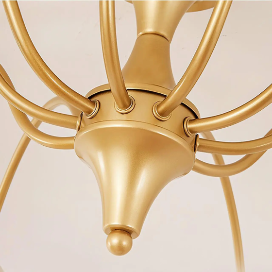 Светодиодная люстра Соната 5015 (Золотая) на 6 плафонов Винница