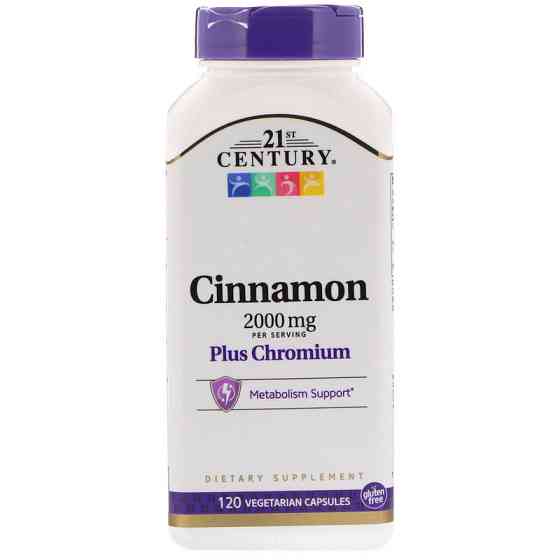 Екстракт кориці плюс хром (Cinnamon Plus Chromium) 2000 мг/400 мкг 120 капсул Київ
