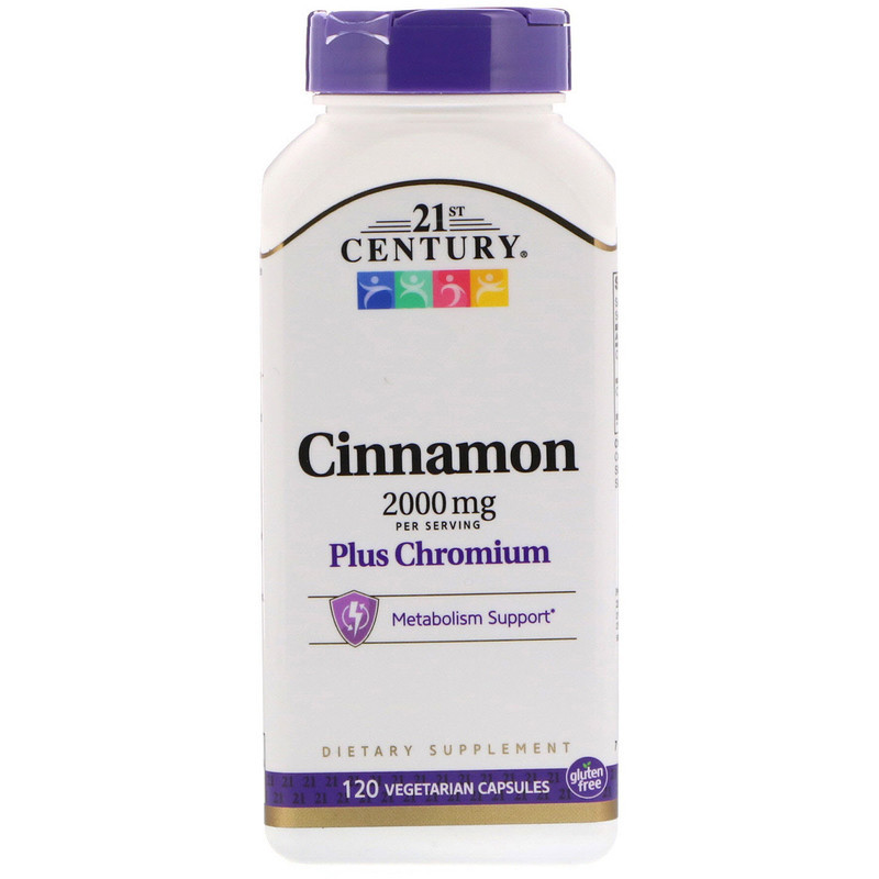 Екстракт кориці плюс хром (Cinnamon Plus Chromium) 2000 мг/400 мкг 120 капсул Київ - фото 1