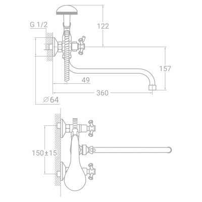 Змішувач TAU VN-5C460C (9885220) Вінниця - фото 2
