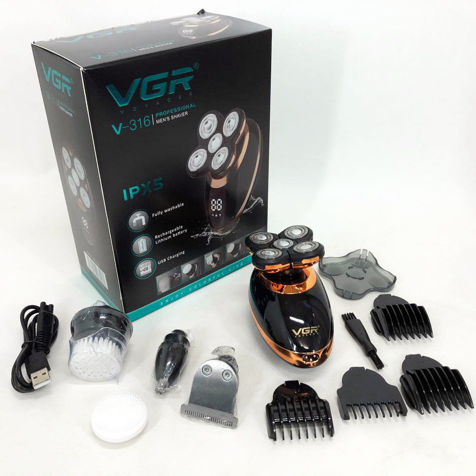 Електрична чоловіча бритва для бороди VGR, Бритва тример для чоловіків Портативна WR-21 Львів - фото 10