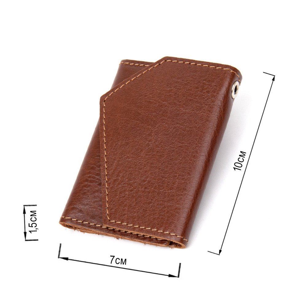 Ключниця з натуральної шкіри Коричневий (GRANDE PELLE) Київ - фото 7