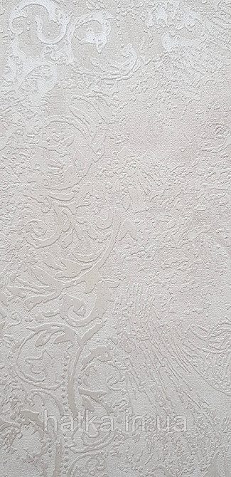 Шпалери вінілові на флізеліні гарячого тиснення DUKA Selective1.06х10 вензель структурні світло-беж срібло DK Київ - фото 3