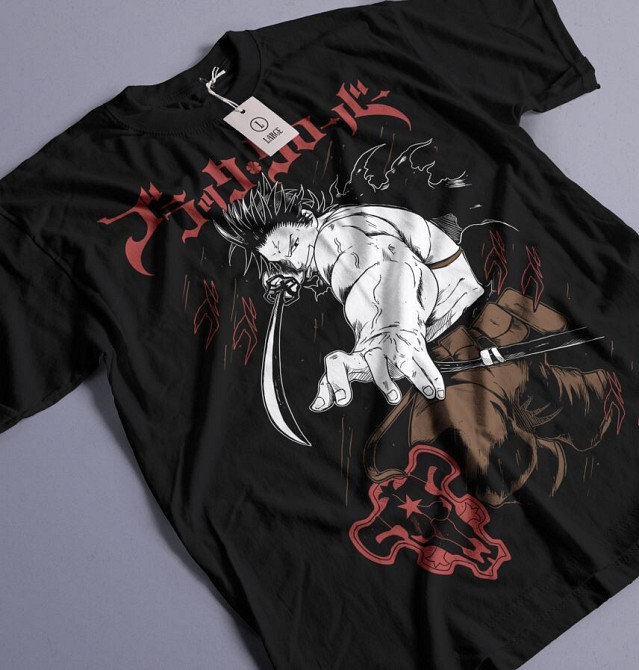 Футболка аниме Чёрный клевер оверсайз (S/M/L) Черний AnimeJ1053 Днепр - изображение 2