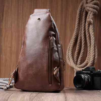 Сумка Vintage З однією лямкою через плече з екошкіри Коричнева (22760) Вінниця