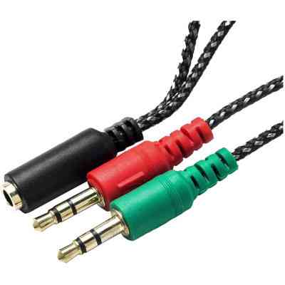 Перехідник XoKo AC-007 2x3.5-мм jack(F) - 3.5-мм 4pin jack(M) (XOKO AC-007) Вінниця