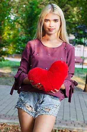 Плюшева іграшка-подушка "Серце" 30 см, м'яка іграшка. Тернопіль