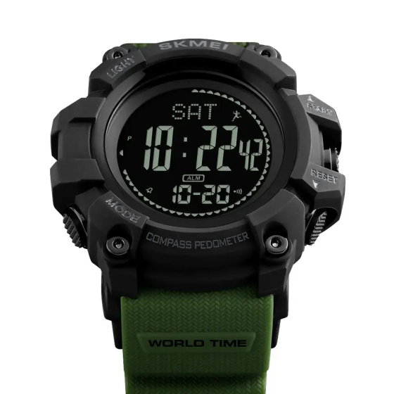 Cпортивные часы Skmei 1356 Compass с компасом ударопрочные (Зеленые) Винница