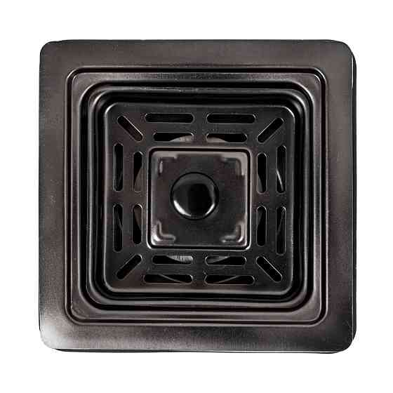 PLATINUM Верхня квадратна частина сифону під мийку Handmade (PVD чорна) Киев