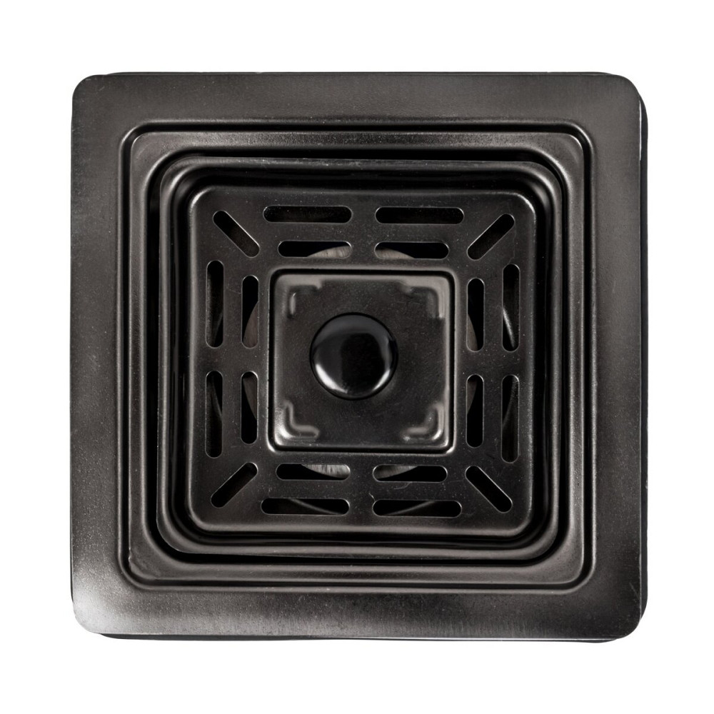 PLATINUM Верхня квадратна частина сифону під мийку Handmade (PVD чорна) Киев - изображение 2