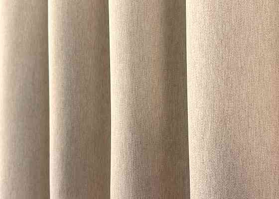 Комплект коротких штор VR-Textil Блэкаут двусторонний Eclipsе № 1817ш Песочный 130х170 см 2 шт (35-0400 Киев