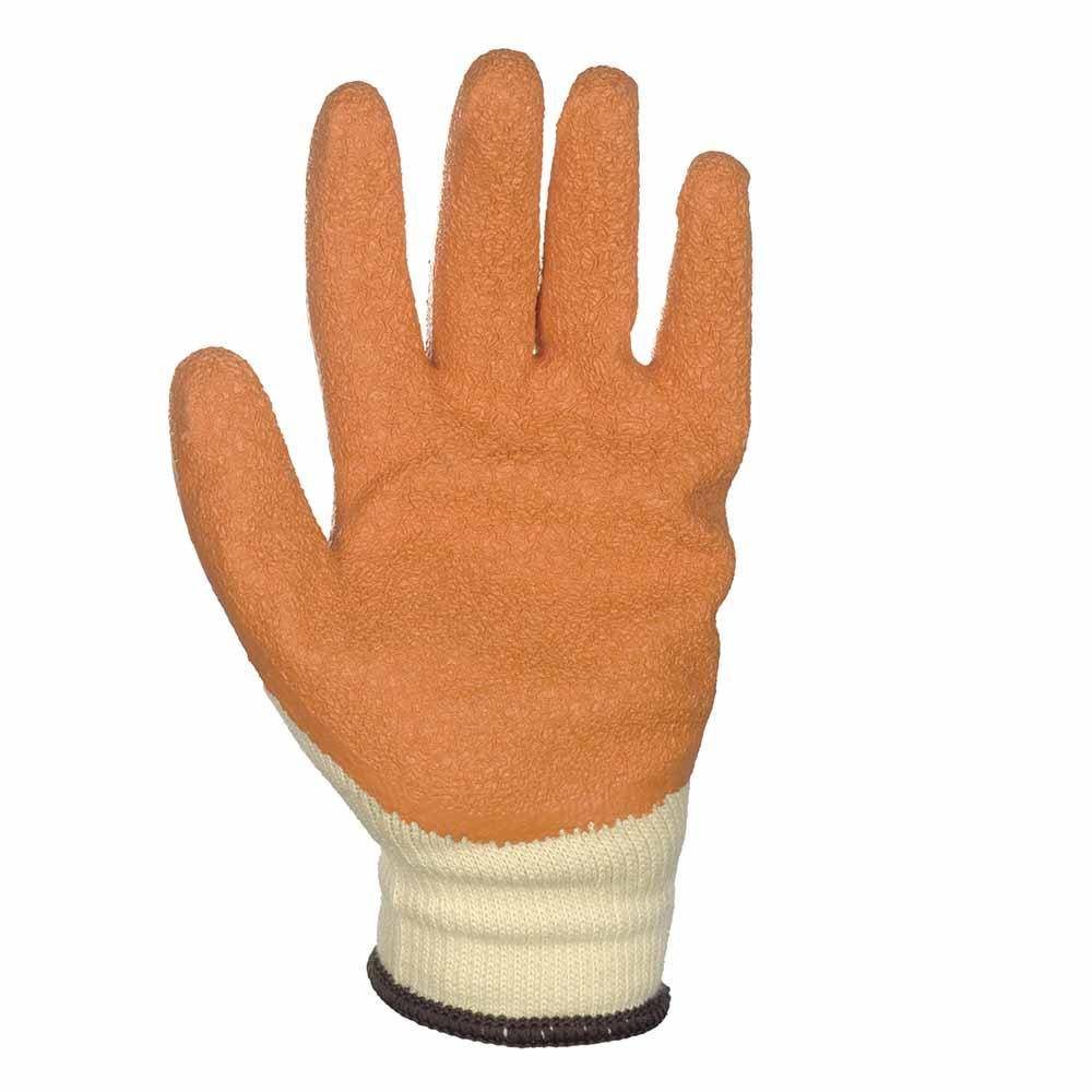 Трикотажные перчатки с частичным латексным покрытием кринкл р10 (оранжевый, манжет) SIGMA (9445461) Ровно - изображение 2