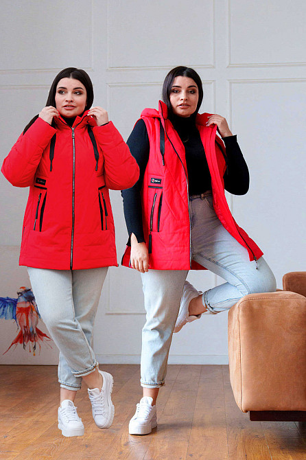 Женская курточка жилет весна-осень. Куртка демисезонна трансформер. 54-66р. Киев - изображение 3