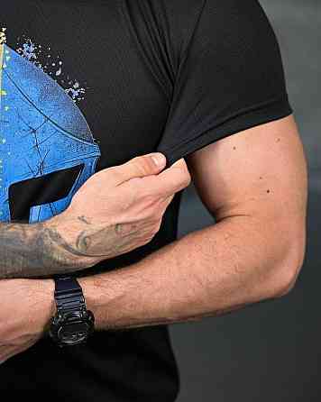 Тактическая потоотводящая футболка Spartan black ПП4685 Киев