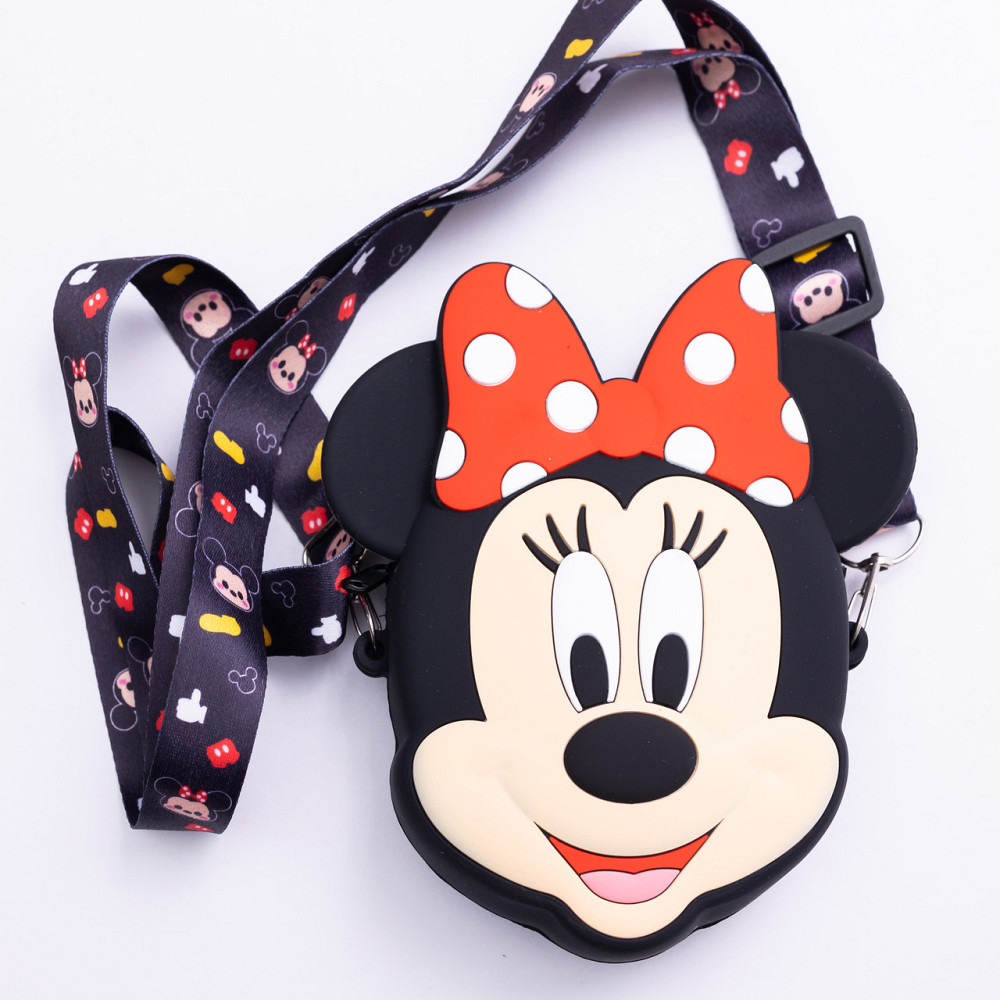 Сумка для дітей Мінні Маус через плече, чорна Київ - фото 1