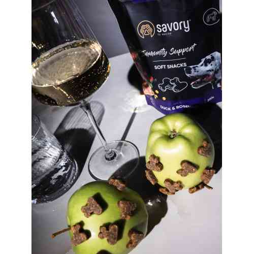 М’які ласощі Savory Immunity Duck and Rosehip для дорослих собак усіх порід для зміцнення імунітету з качкою та шипшиною 200 Київ