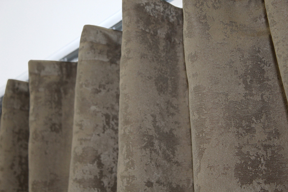 Кухонные шторы VR-Textil № 073к с ламбрекеном и подхватами оливковый со светло-коричневым 270х170 см (52-0389) Киев - изображение 5