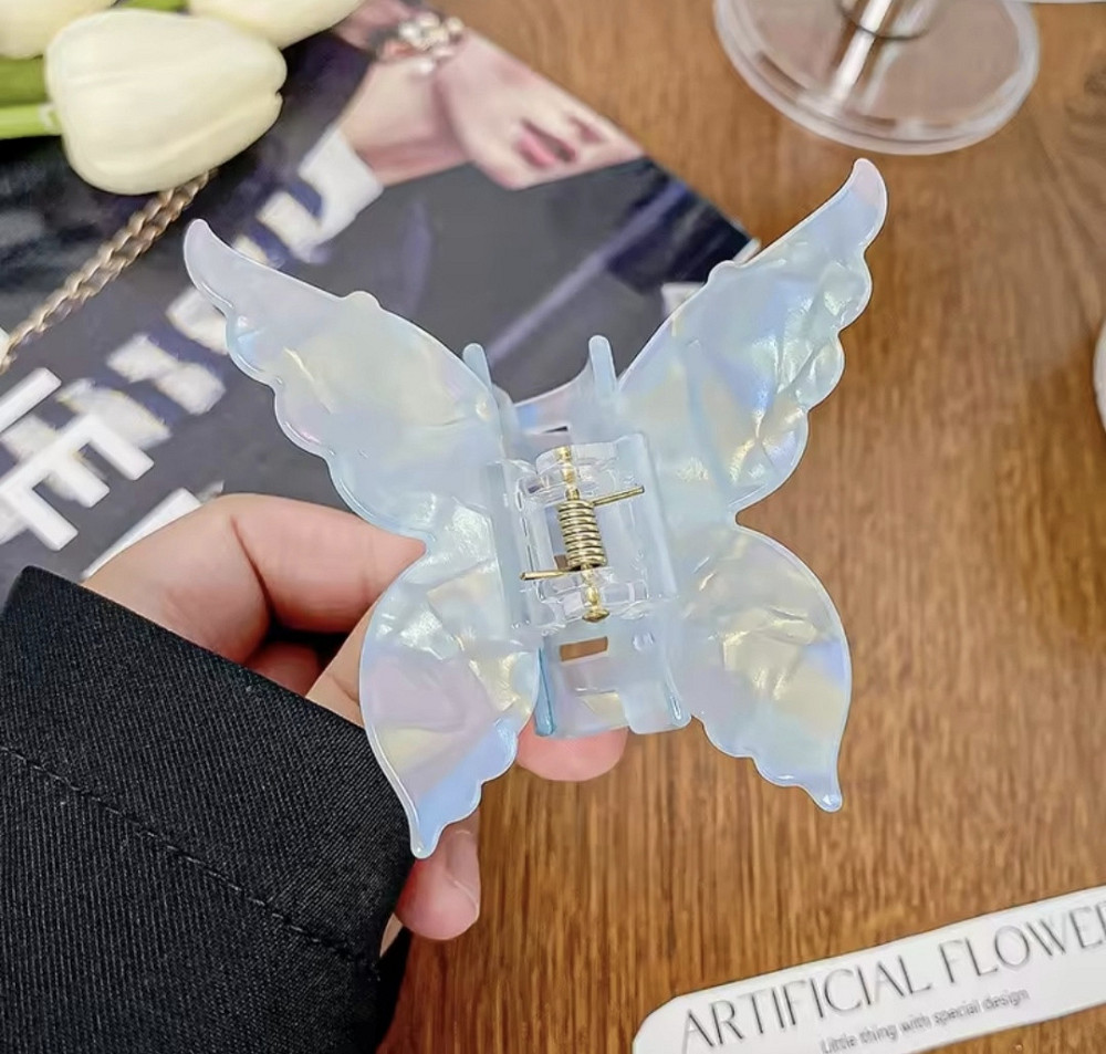 Заколка-крабік метелик Блакитний Смела - изображение 1